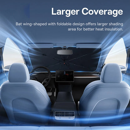 Windshield Sunshade Umbrella Hemmed Edges Cover Protector Parasol for Car Summer Sun Protection Front Window